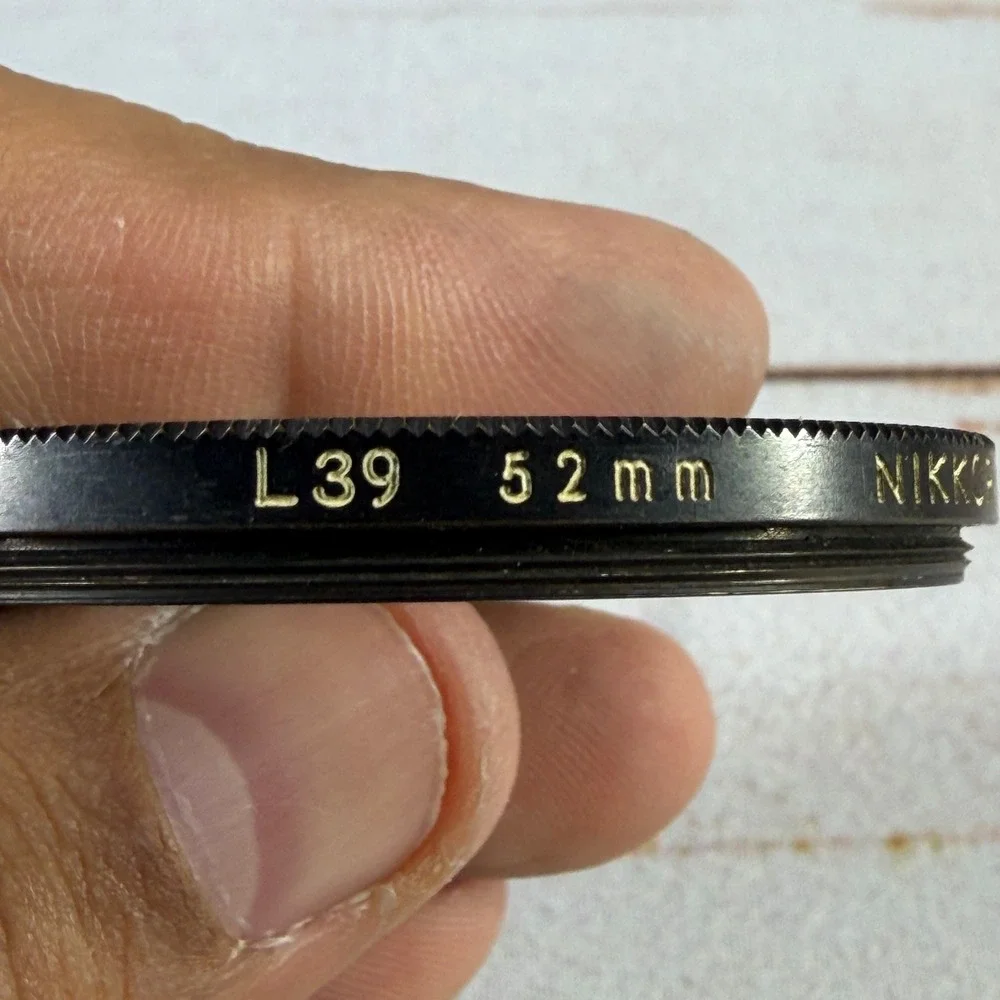 Nikkor L39 52mm UV Haze Lens Filter Japan Black Metal Rim Protection